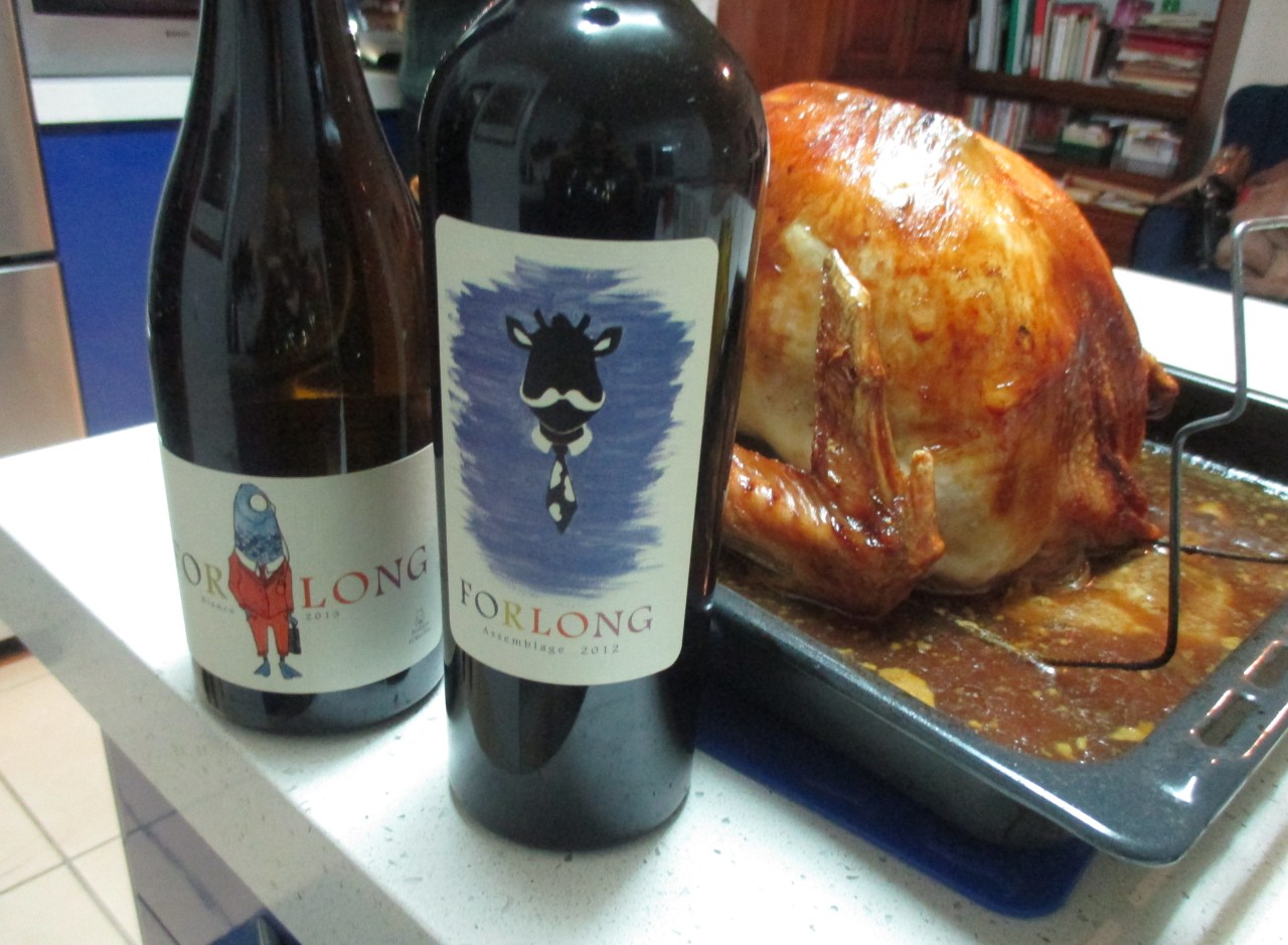 Estupenda armonía: Pavo asado  y vinos de Forlong.  Great pairing: Roasted turkey and Forlong&nbsp;wines.