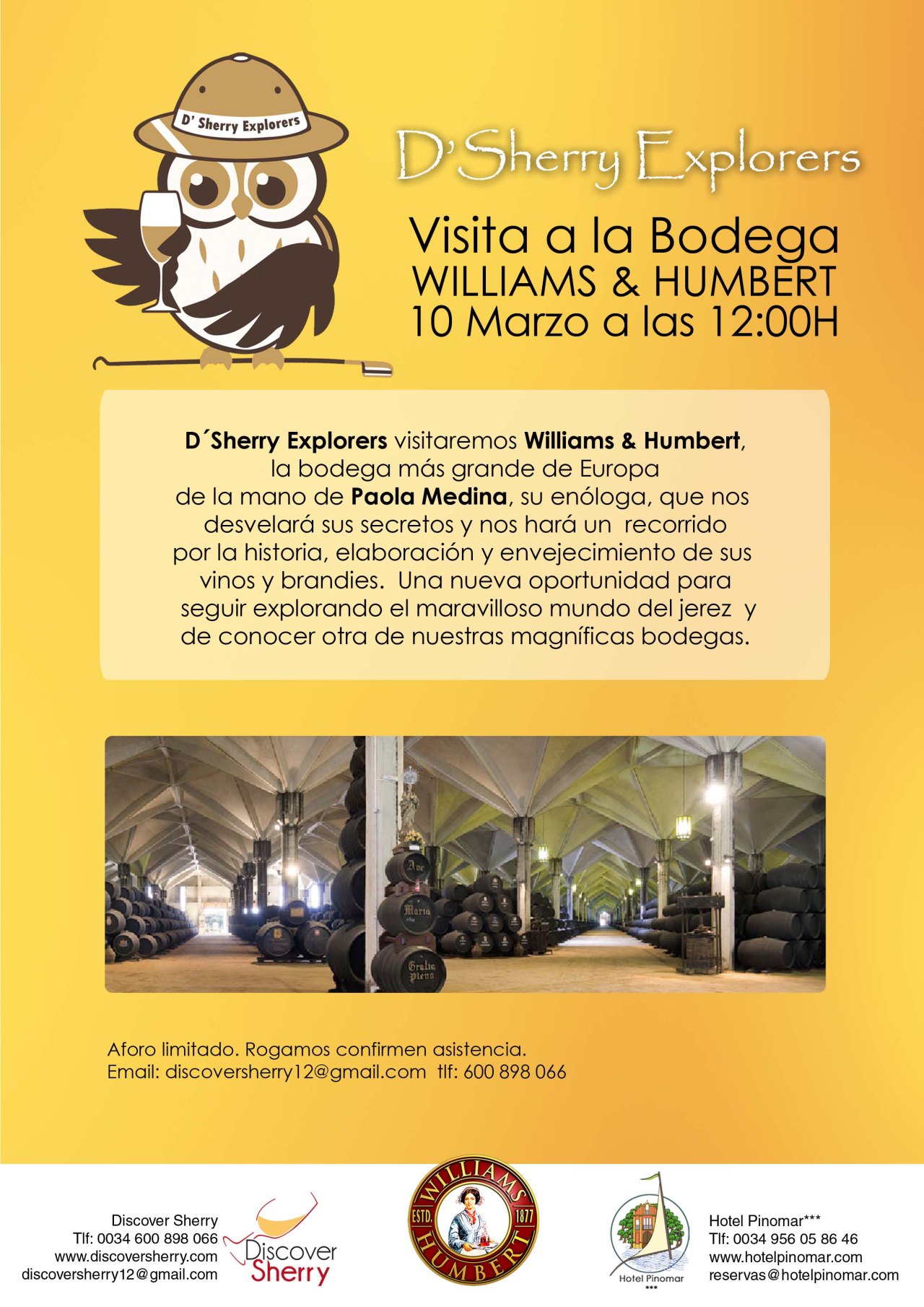 D´Sherry Explorers: Visita a Williams and Humbert/ D´Sherry Explorers: Visit to Williams and&nbsp;Humbert