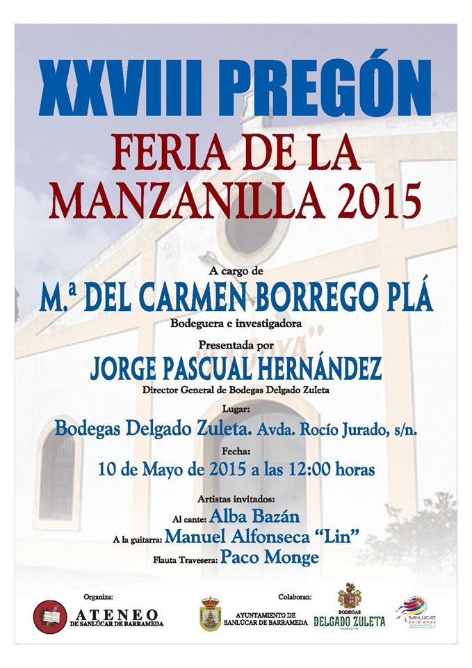 Pregón de la Feria de la Manzanilla&nbsp;2015