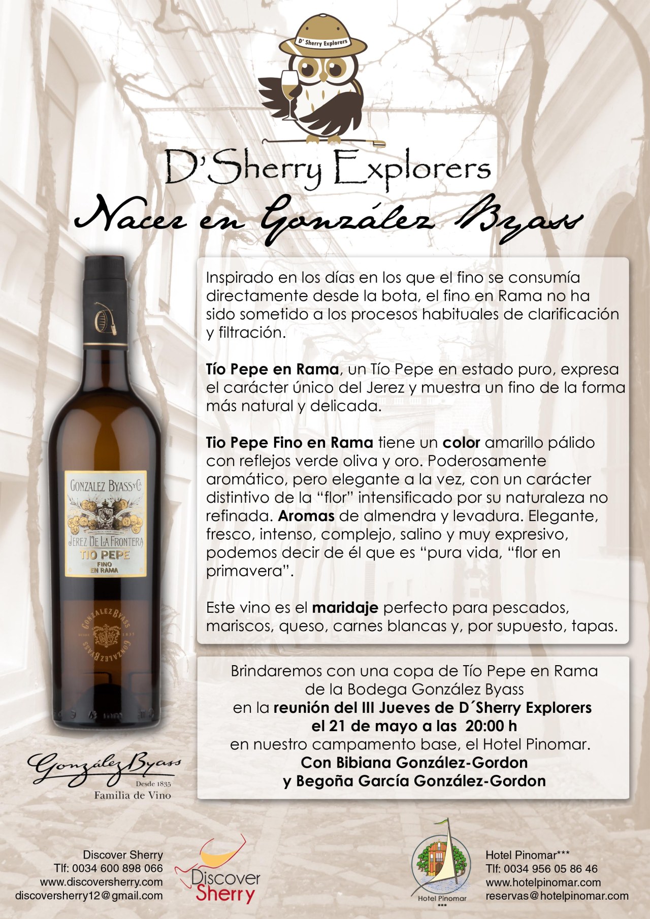 Tío Pepe en Rama en el III Jueves de los Sherry&nbsp;Explorers