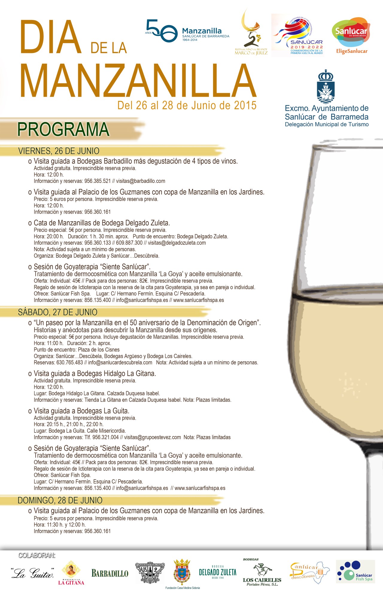 Día de la Manzanilla,&nbsp;programa.