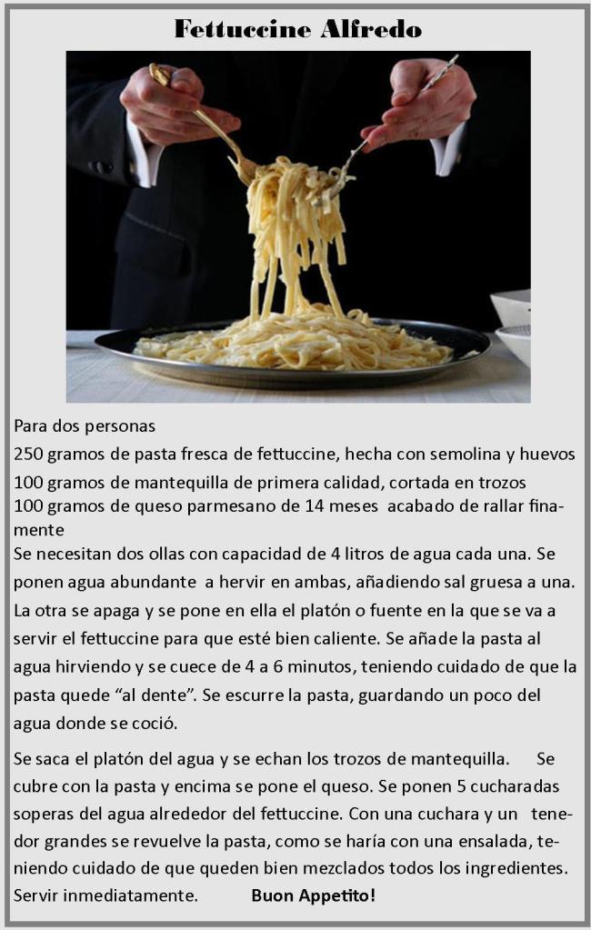 Receta Fettuccine Spanish