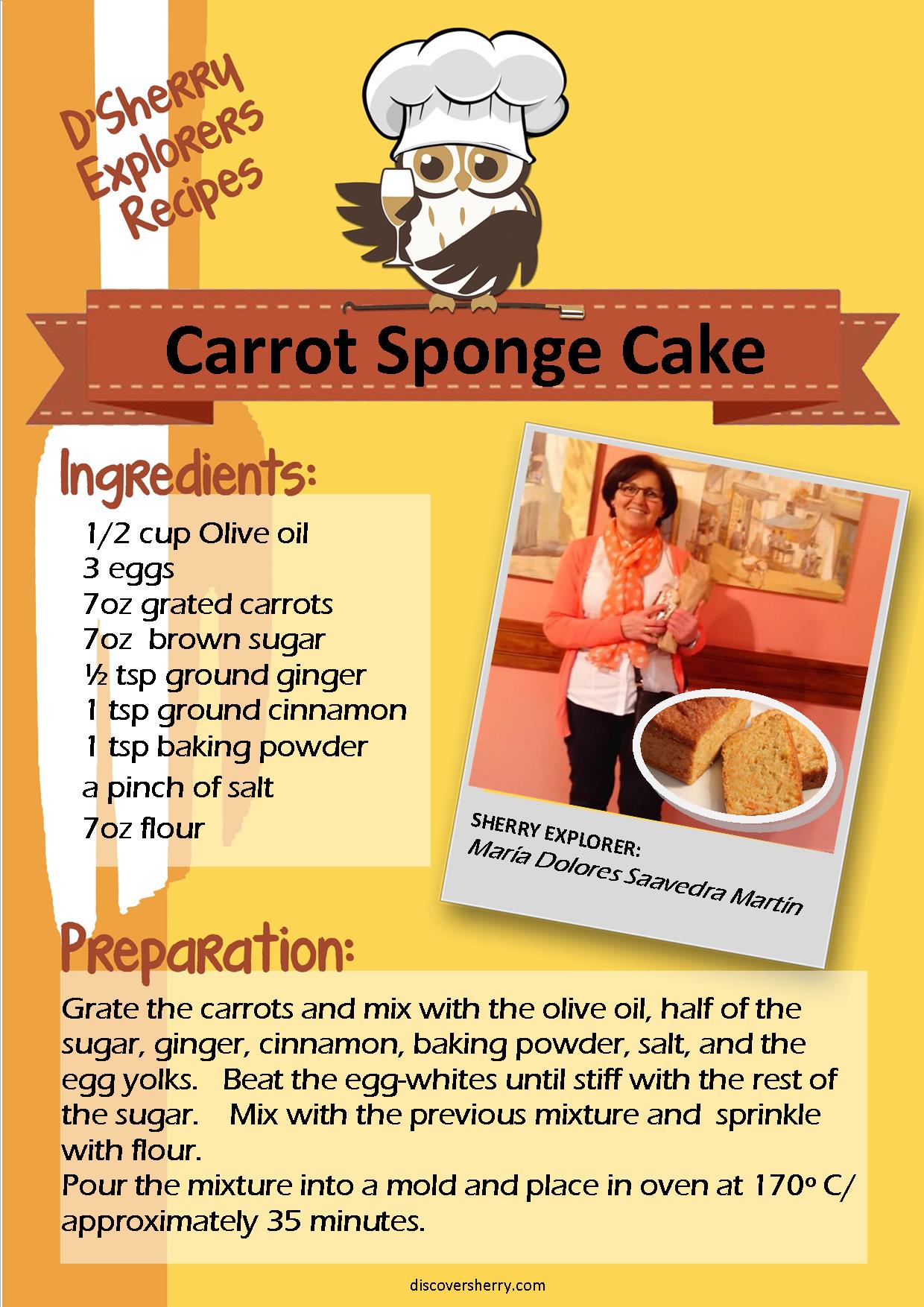 D´Sherry Explorers´Recipe: Carrot Sponge&nbsp;Cake