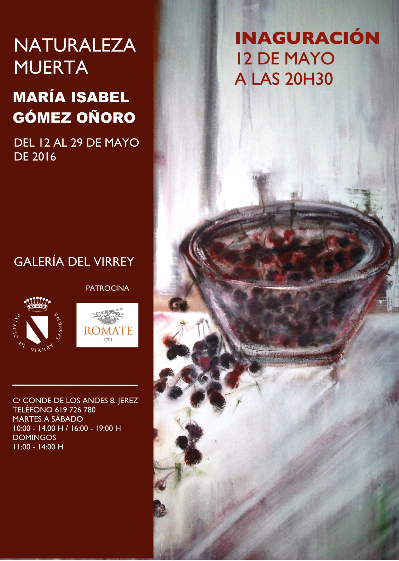 Discover Sherry recommends: Nueva exposición en la Galería del Virrey en Jerez. New exhibit at the Virrey Gallery in&nbsp;Jerez