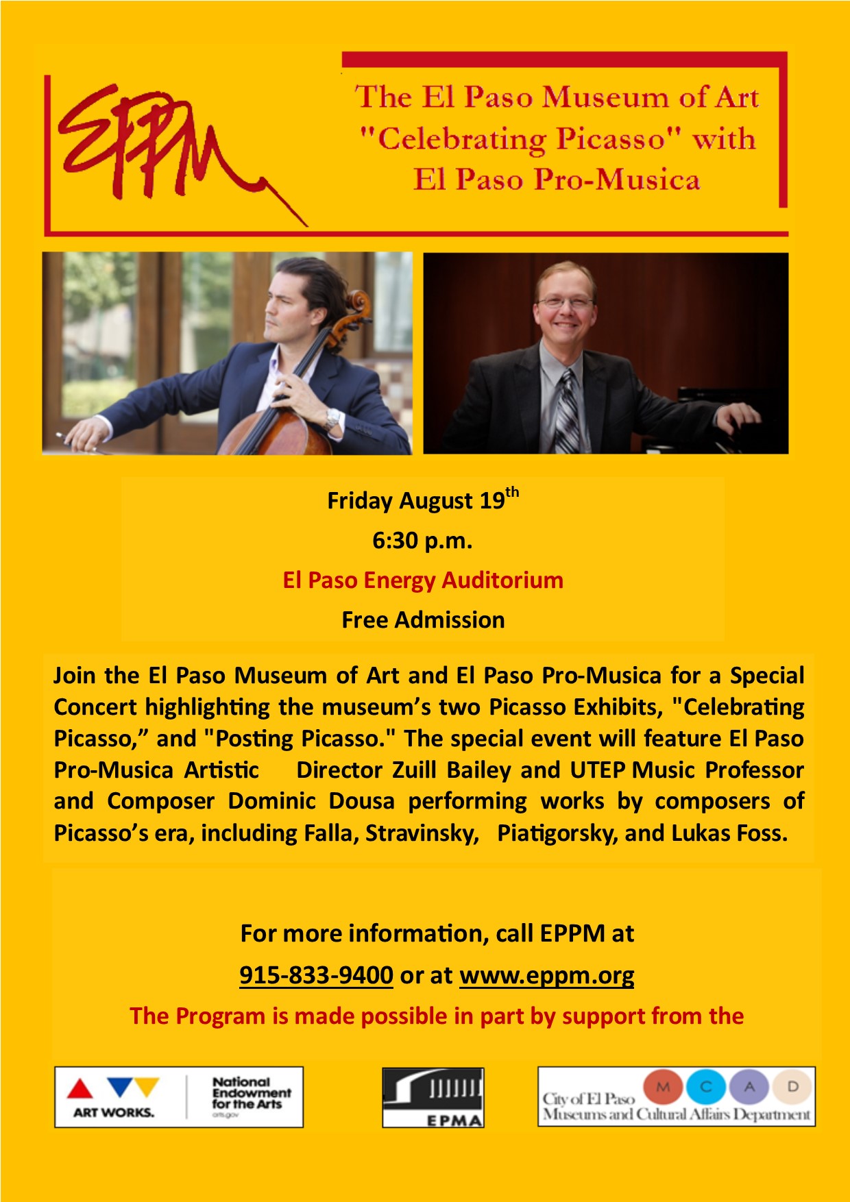 For our friends in El Paso: “Celebrating Picasso”