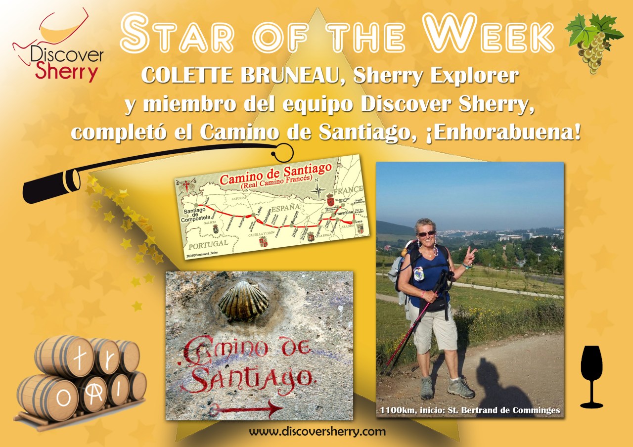 STAR of the week: Nuestra compañera y Sherry Explorer, Colette Bruneau, completa el Camino de&nbsp;Santiago