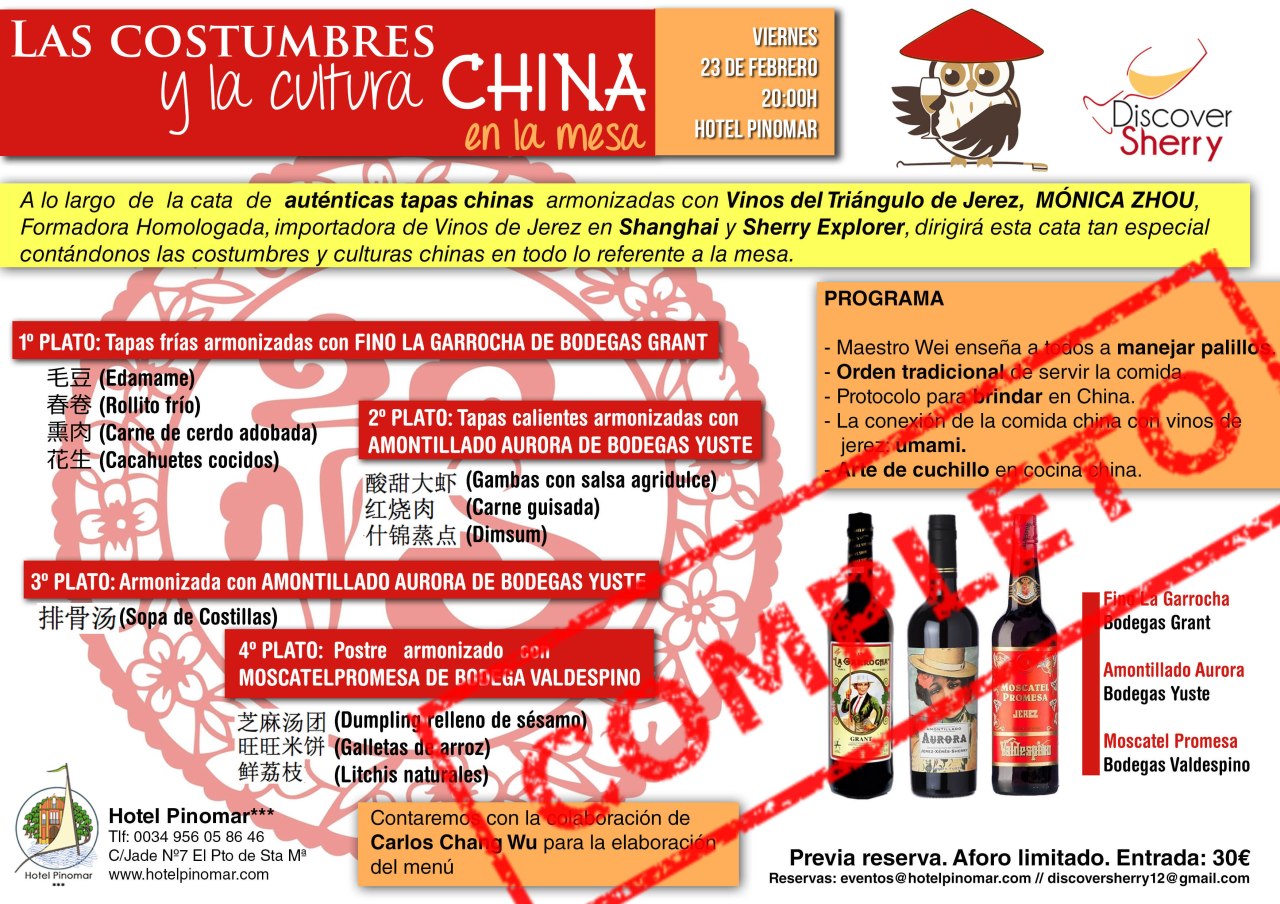Completa la Cata Discover Sherry:&nbsp;China-Jerez