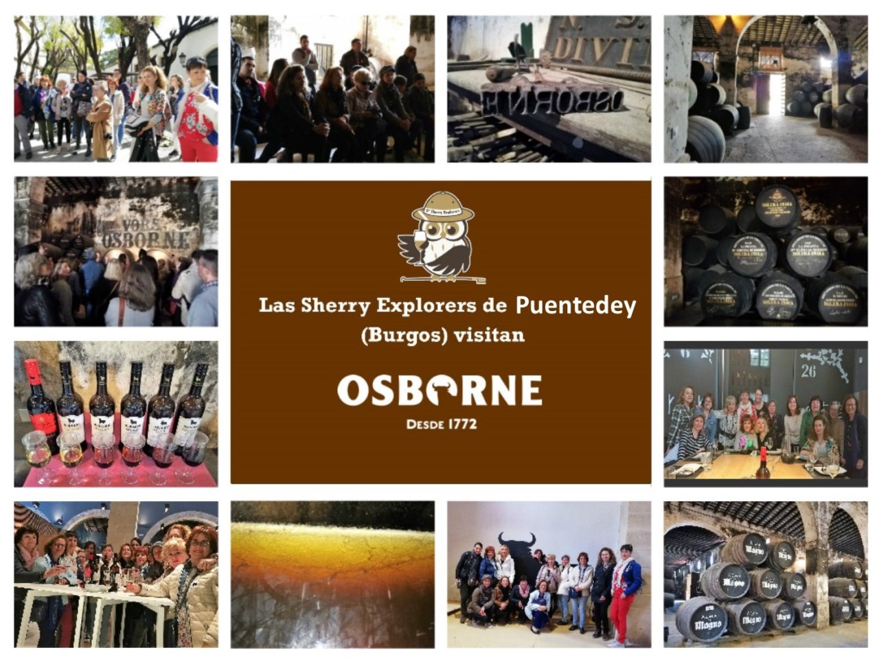 Las Sherry Explorers de Puentedey visitan Bodegas Osborne/The Puente Dei Sherry Explorers visit the Osborne&nbsp;Winery
