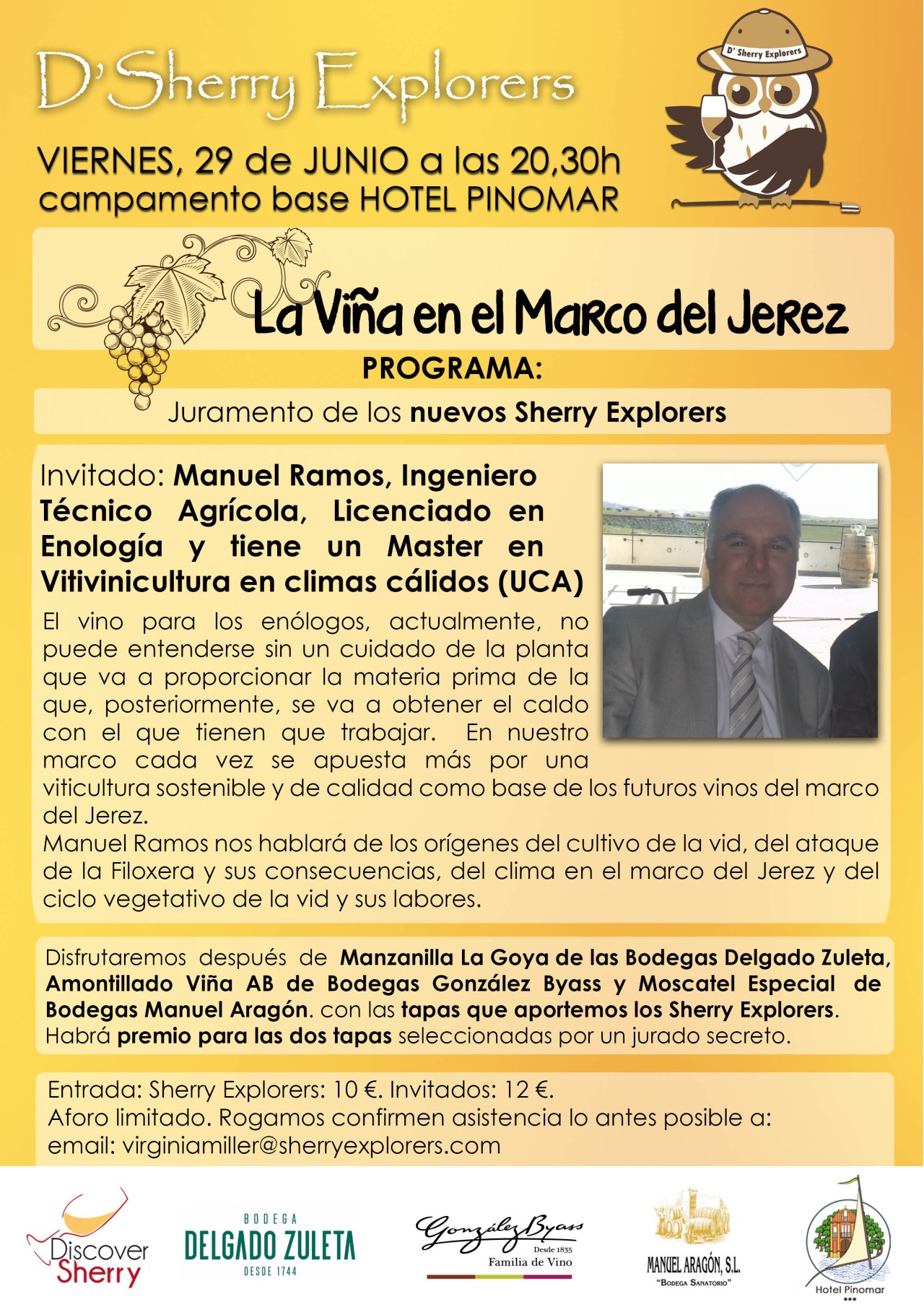 próxima reunión de los Sherry Explorers: La Viña en el Marco del Jerez&nbsp;(Spanish)