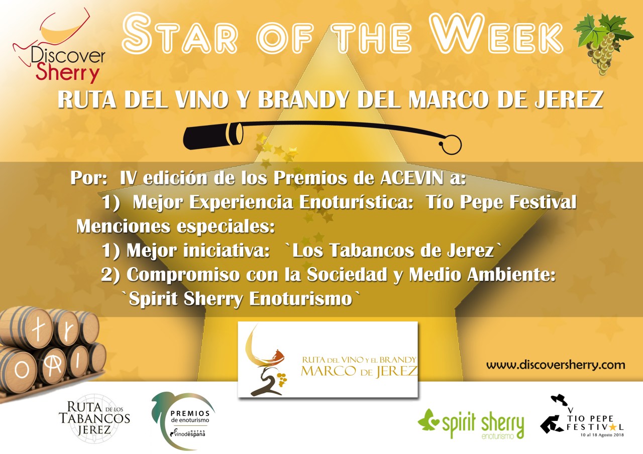 Star of the Week: Premios de ACEVIN a la Ruta del Vino y Brandy del Marco de&nbsp;Jerez