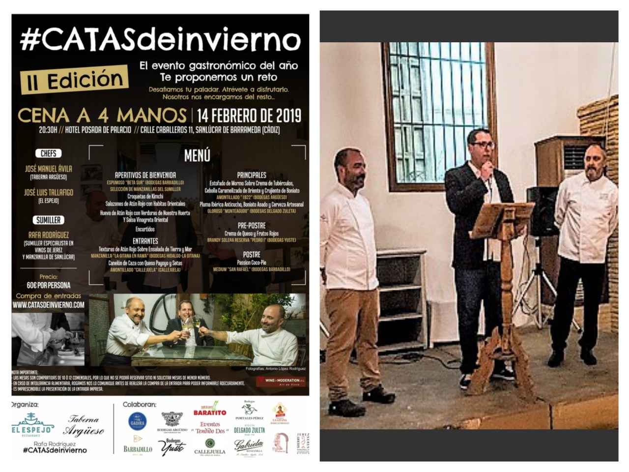 Cena a 4 Manos en Sanlúcar de Barrameda/ Two-Chef Dinner in Sanlúcar de&nbsp;Barrameda