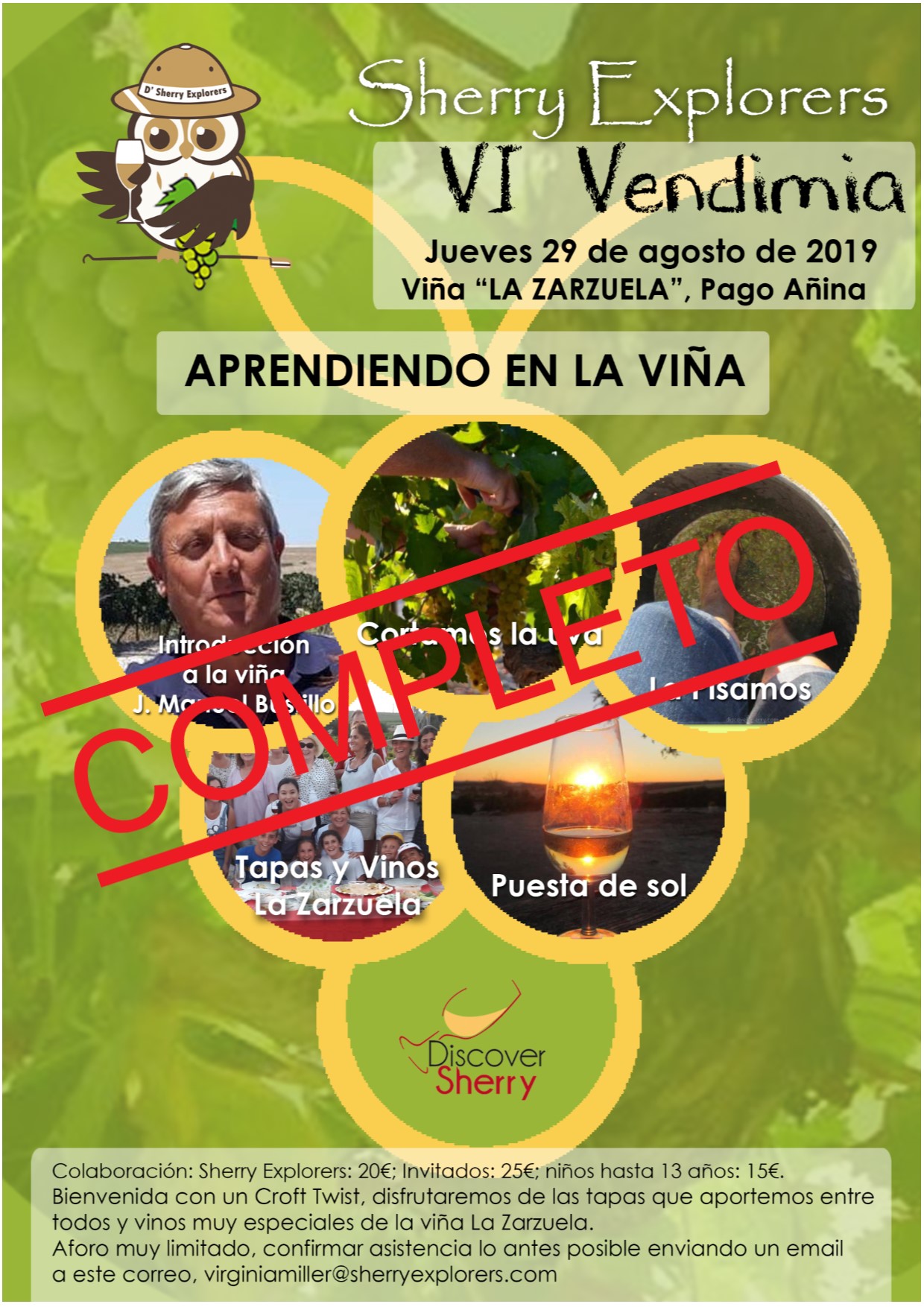 Comienza la cuenta atrás para la VENDIMIA de los Sherry&nbsp;Explorers!!!!