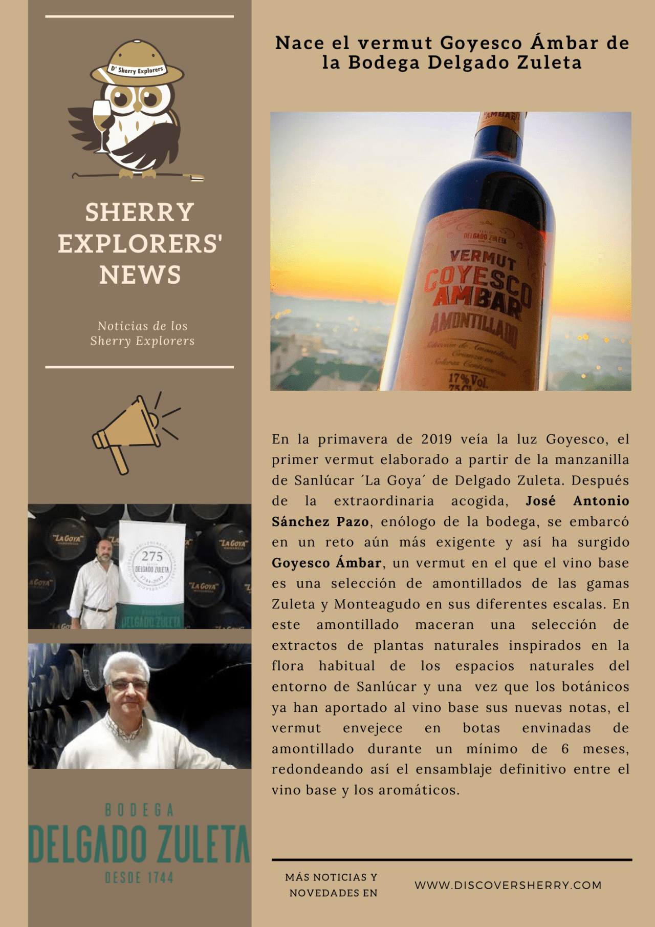 Sherry Explorers’ News: Nace el vermut Goyesco Ámbar de la Bodega Delgado&nbsp;Zuleta