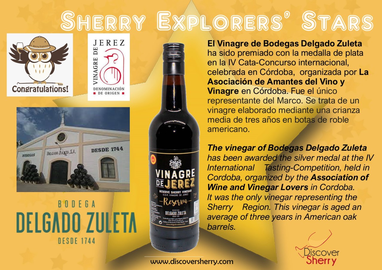 El Vinagre de Delgado Zuleta, medalla de plata en la IV Cata-Concurso Internacional de la Asociación de Amantes del Vino y&nbsp;Vinagre.