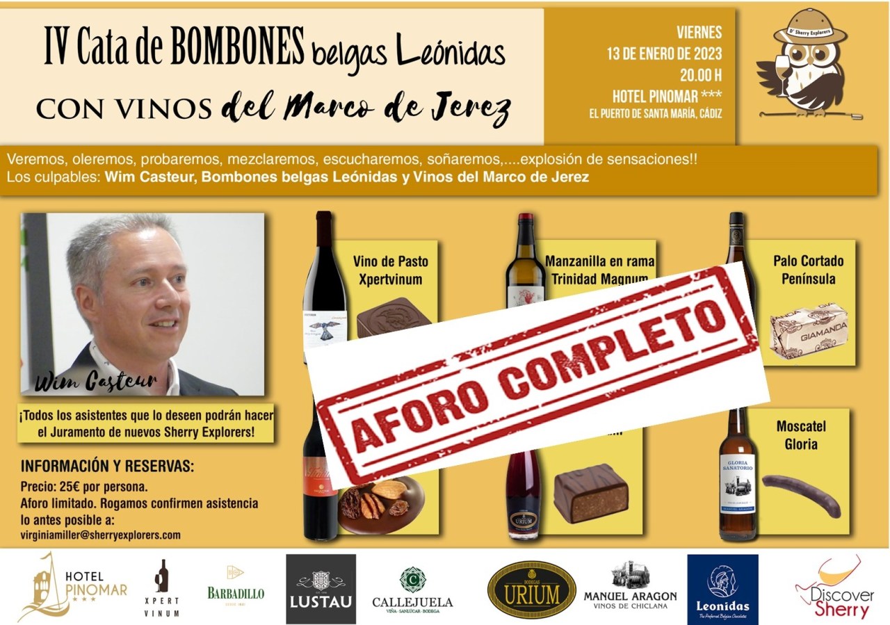 AFORO COMPLETO Cata de Bombones Belgas y Vinos del&nbsp;Marco.